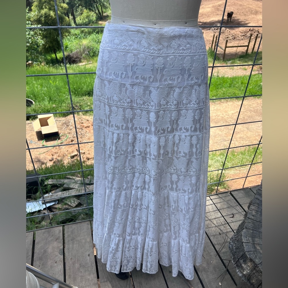 Isabel Marant embroidered tiered maxi skirt